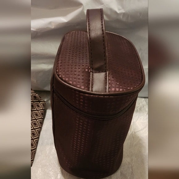 Estee Lauder Toiletry Case w/ mini bag 8 X 6 X 4.5 Brown NWOT - Picture 5 of 11